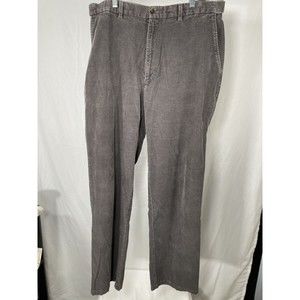 Haggar Corduroy Pants Men's 36x34 Dress Warm Winter Pants Brown Cotton